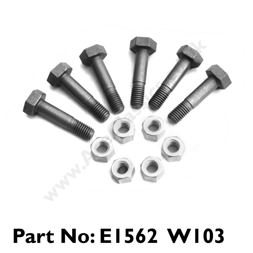 Triumph Pre-Unit Crankshaft Bolt And Nut Set - UK Made, Fits 1939-1955 Models (Part 70-1562/37-0103)