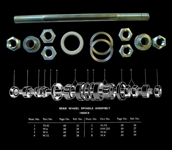 Triumph - RIGID REAR WHEEL SPINDLE COMPLETE - Image 3