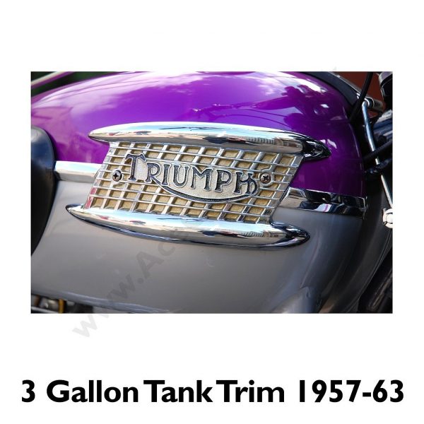 1957 - 1963 TRIUMPH 3 GALLON CHROME TANK TRIMS F4235-F4236-F4237-F4238 - Image 4