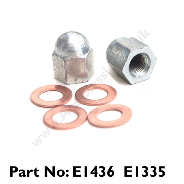 Triumph - Pre War Rigid Rocker Oil Feed Pipe Nuts & Washers E1436 E1335