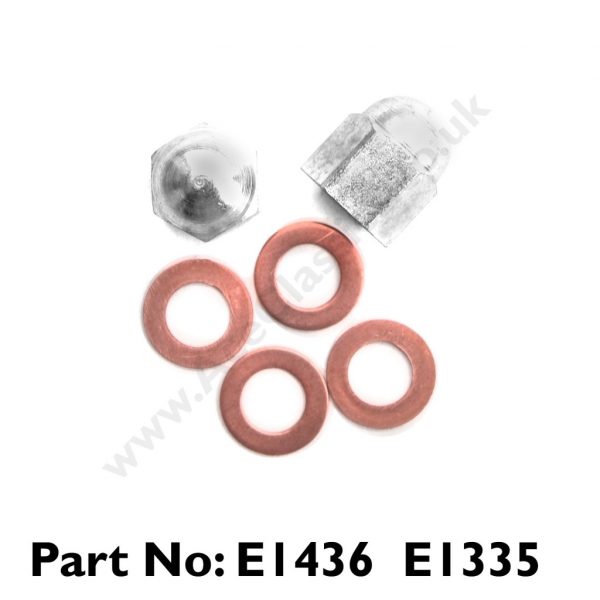 Triumph - Pre War Rigid Rocker Oil Feed Pipe Nuts & Washers E1436 E1335 - Image 2