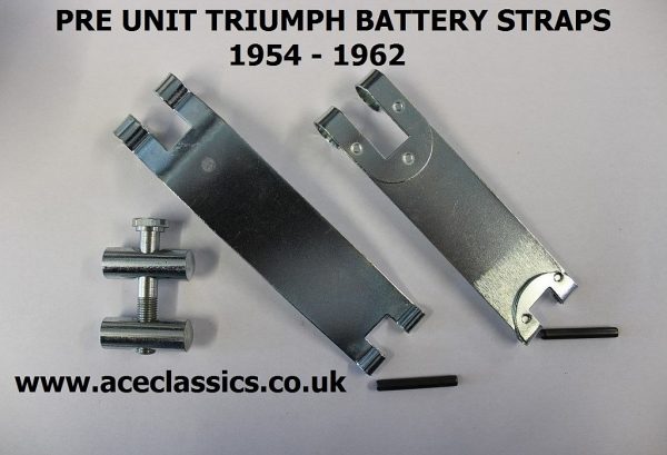 PRE UNIT TRIUMPH TOOL BOX BATTERY STRAPS 1954 - 1962