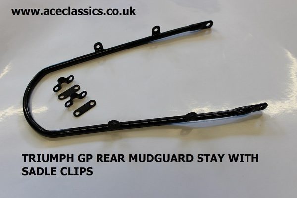 TRIUMPH GP REAR MUDGUARD STAY INCLUDING  SADDLE CLIPS (Front stay) - Image 3