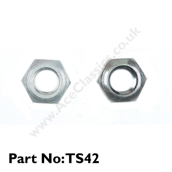 2x Triumph - Rigid Fixed Rear Wheel SPINDLE NUT SET TS42