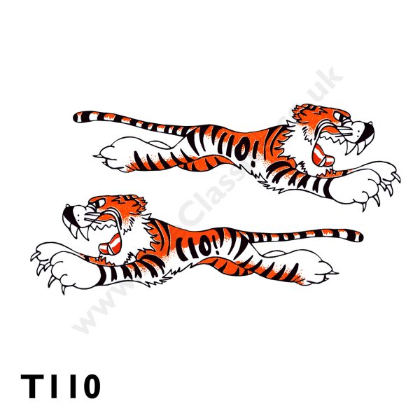 Triumph T110 LEAPING TIGER STICKERS