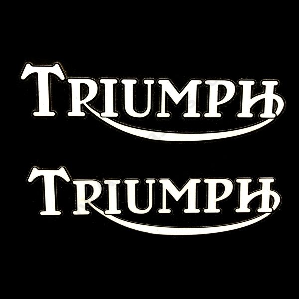 White Triumph Logo Sticker