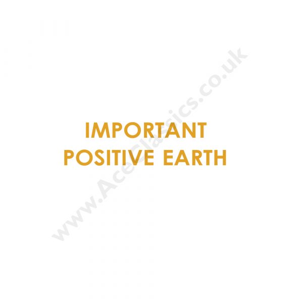 Triumph - Important Positive Earth Transfer