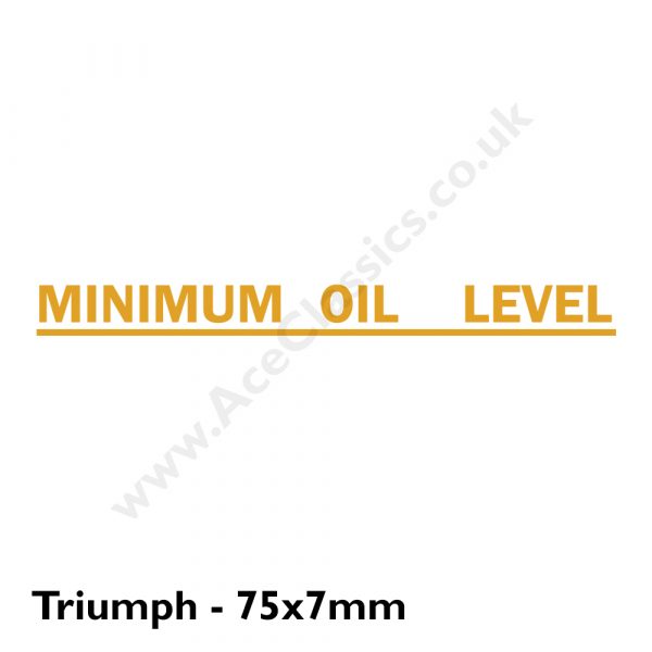 Triumph - Minimum Oil Level Transfer