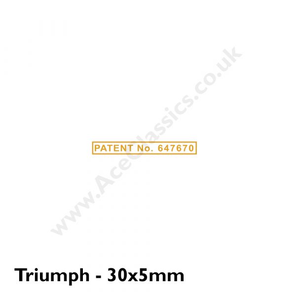 Triumph - Patent No 647670 Transfer