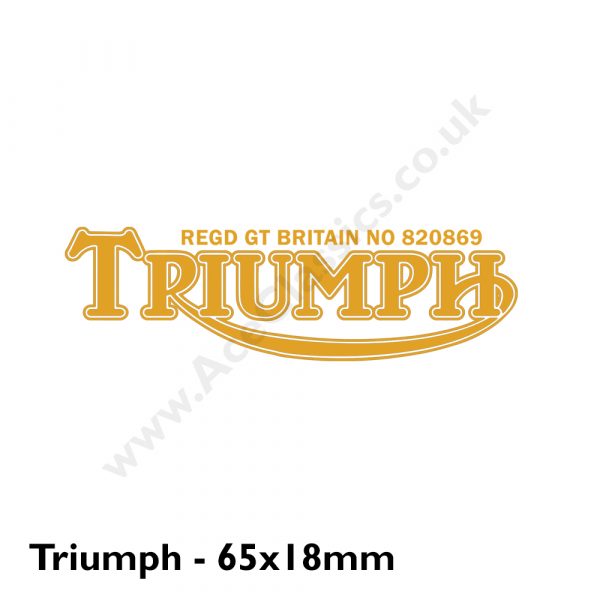 Triumph - Rear Number Plate Transfer