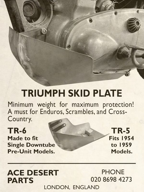 Triumph - 1954-59 Single Downtube Skid Plate