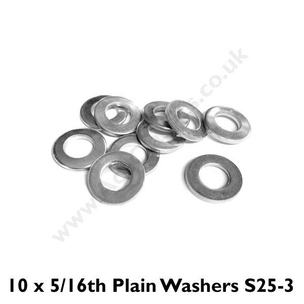 Pack of 10 x 5/16th Plain Washers S25-3