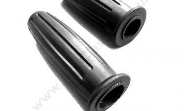 7/8 Amal Style Black Ribbed Handlebar Rubbers