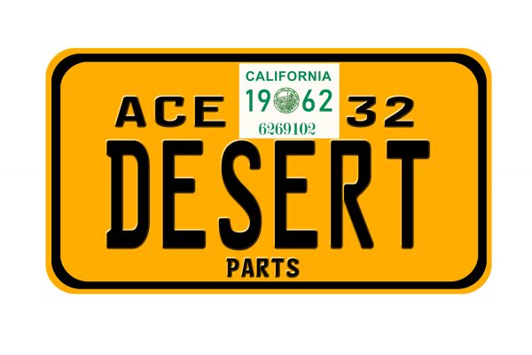 Ace Desert Parts 32 License Plate Sticker