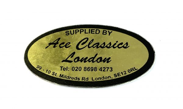 Ace Classics Dealer Oval Sticker (gold)