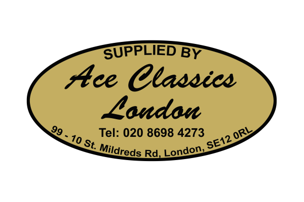 Ace Classics Dealer Oval Sticker (gold)