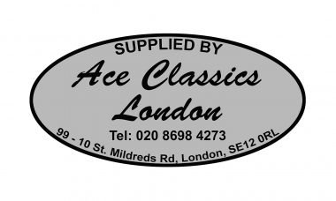 Ace Dealer Sticker Oval (silver)