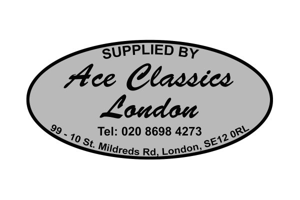 Ace Dealer Sticker Oval (silver)