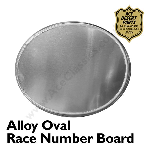 Alloy Oval Race Number Board