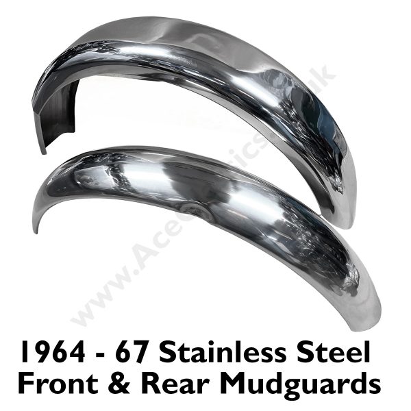 1964 - 1967 Stainless Steel Front & Rear Mudguards