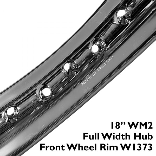 8” Full Width Hub - 18” WM2 Front Wheel Chrome Rim W1373