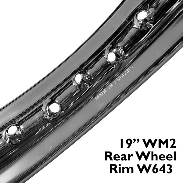 Sprung Hub - WM2 Rear Wheel Rim (W643), 19" Spoke and Nipple Set - Image 4