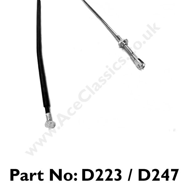 Front Brake Nacelle Cable (with rod) 1946-56