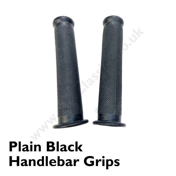 1” Plain Black Handlebar Grips