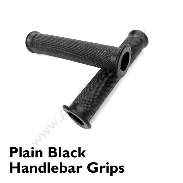1” Plain Black Handlebar Grips