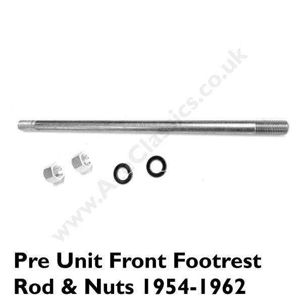 Pre Unit Front Footrest Rod & Nuts 1954-1962