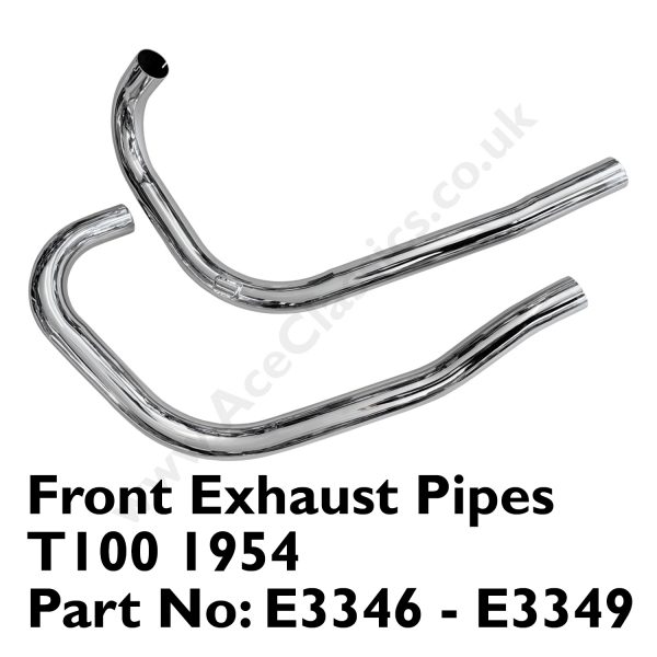 Triumph Front Exhaust Pipes T100 1954 - 1957