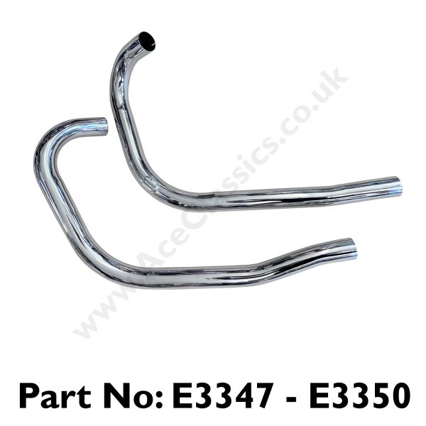 Triumph Front Exhaust Pipes T110 1954-1957 E3347 - E3350