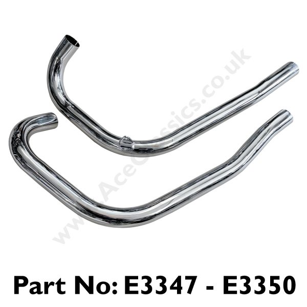 Triumph Front Exhaust Pipes T110 1954-1957 E3347 - E3350 - Image 3