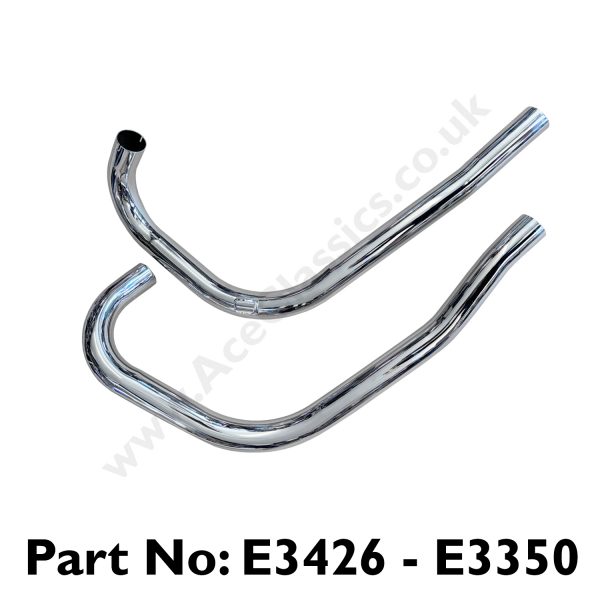 Triumph Front Exhaust Pipes 5T - 6T 1954-1959 E3426 - E3350