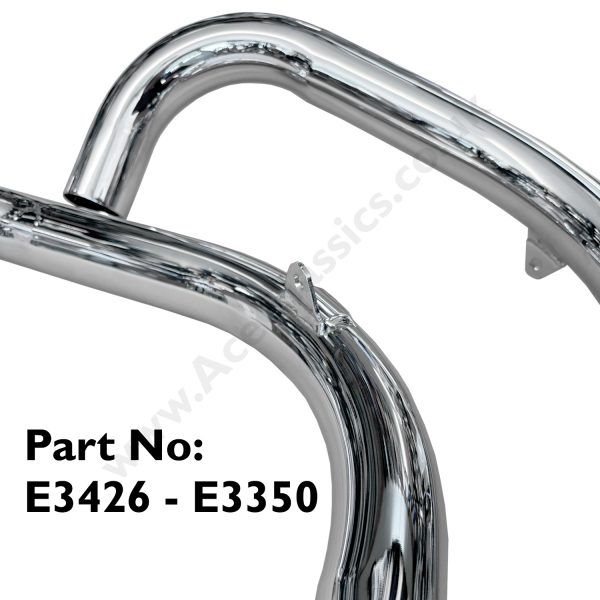Triumph Front Exhaust Pipes 5T - 6T 1954-1959 E3426 - E3350 - Image 2