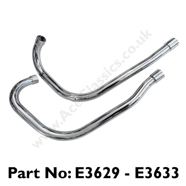 Triumph Font Exhaust Pipes 1958 - 1959 T100 
