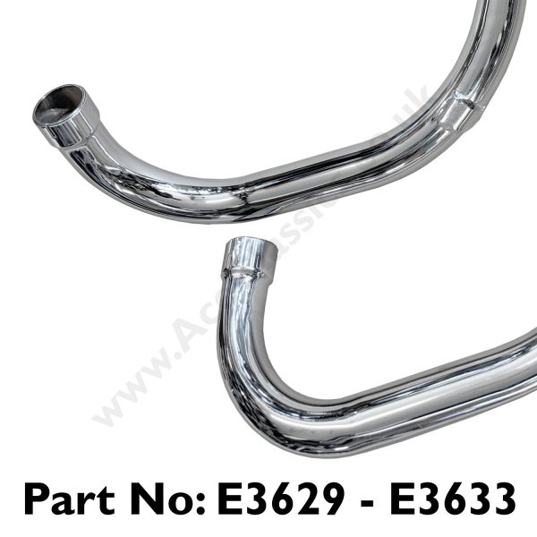 Triumph Front Exhaust Pipes 1958 - 1959 T100 E3629 - E3633 - Image 2