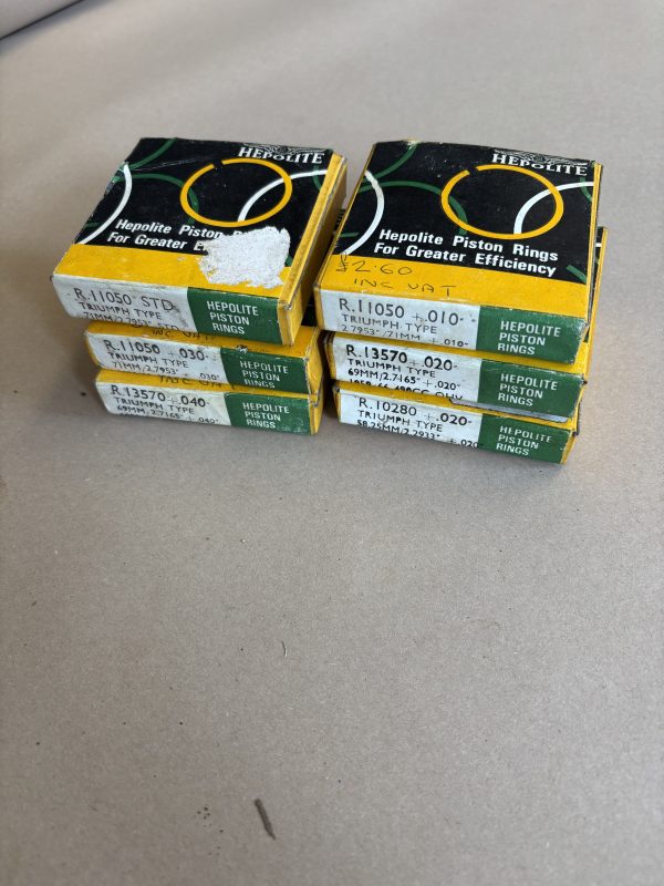Genuine NOS Hepolite Triumph Piston Rings - Image 2