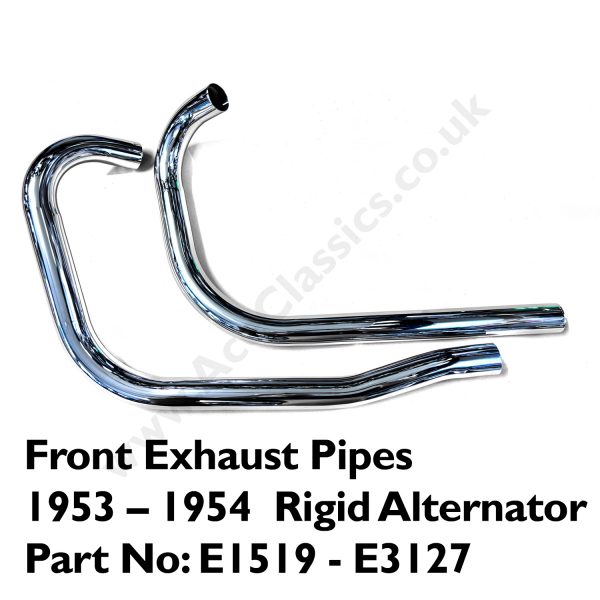 Triumph Front Exhaust Pipes 1953 – 1954  Rigid Alternator