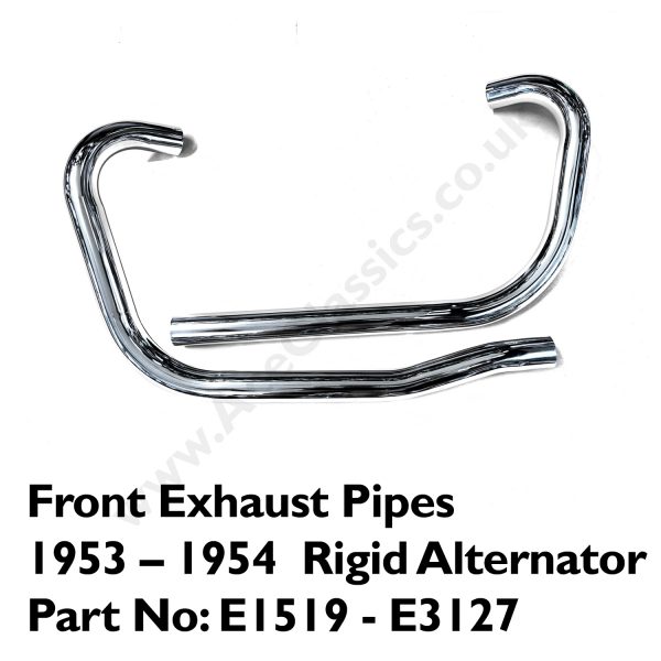 Triumph Front Exhaust Pipes 1953 – 1954  Rigid Alternator - Image 2