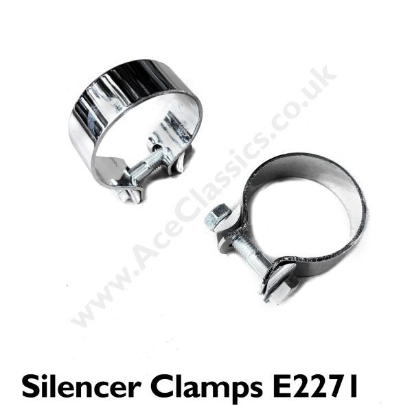 2x Triumph Silencer Clamps E2271