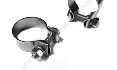 2x Triumph Chrome Silencer Exhaust Clamp 1" 1/2 E3469