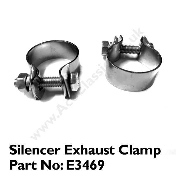 2x Triumph Chrome Silencer Exhaust Clamp 1" 1/2 E3469 - Image 2