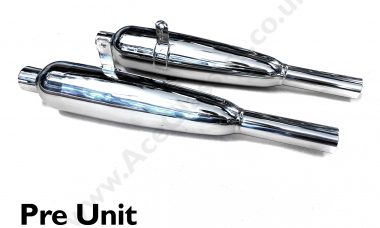 Triumph Pre Unit Duplex Silencers 1960 - 1962 E4118 - E4119