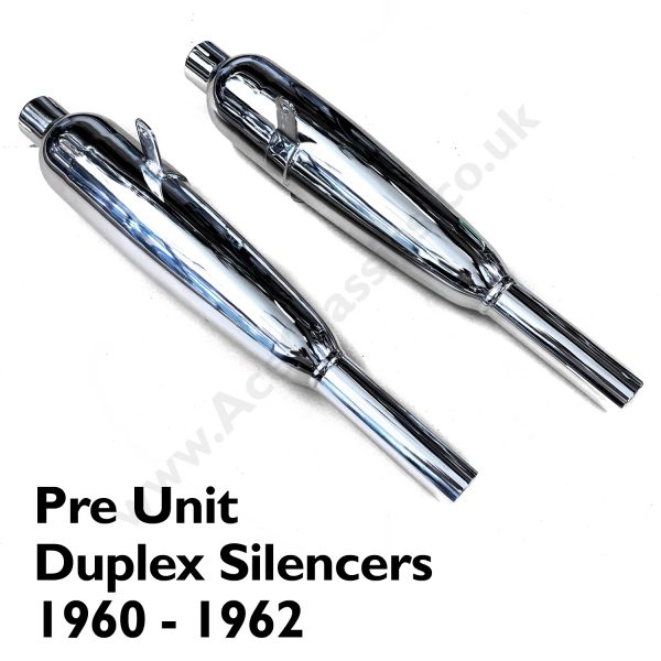 Triumph Pre Unit Duplex Silencers 1960 - 1962 E4118 - E4119 - Image 3