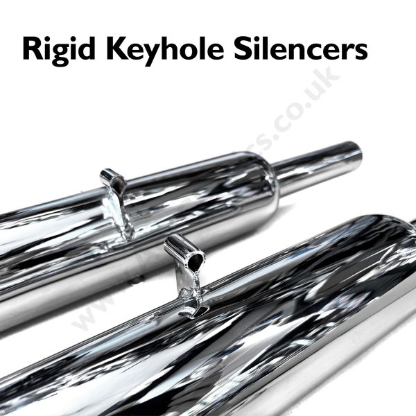 Triumph Rigid Keyhole Silencers E1568 - E1567 - Image 2