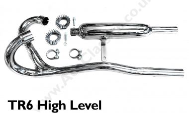 Triumph 1960 - 1962 TR6 High Level Siamese Exhaust System Complete