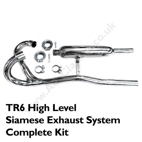 Triumph 1960 - 1962 TR6 High Level Siamese Exhaust System Complete