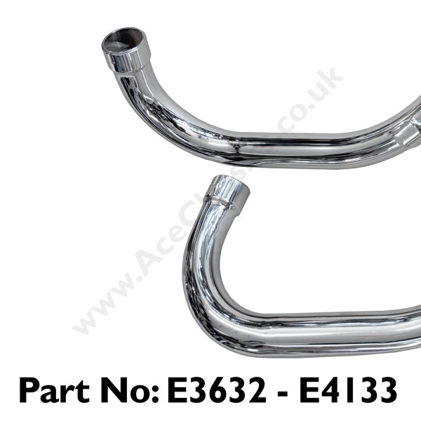 Triumph Front Exhaust Pipes 1960 – 1962 T120 – TR6 – T110 E3632 – E4133 - Image 2