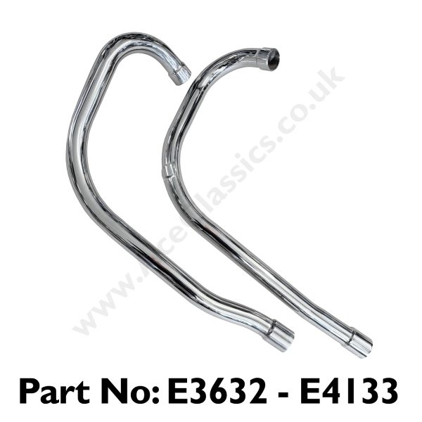 Triumph Front Exhaust Pipes 1960 – 1962 T120 – TR6 – T110 E3632 – E4133 - Image 3